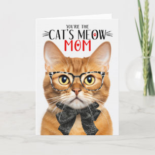 Ginger Tabby Kat voor Moeder op Moederdag Feestdagen Kaart