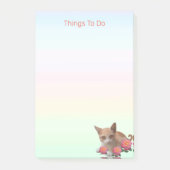 Ginger Tabby Kitty Cat op parelkleurstoffen Post-it® Notes (Voorkant)