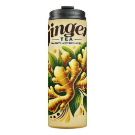 Ginger Tea Design AI-kunst Thermosbeker