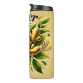Ginger Tea Design AI-kunst Thermosbeker (Geroteerd rechts)