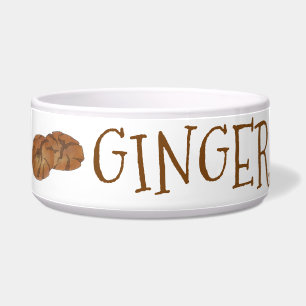 Ginger the Dog Gingersnap Nut Biscuit Cookie Voerbakje