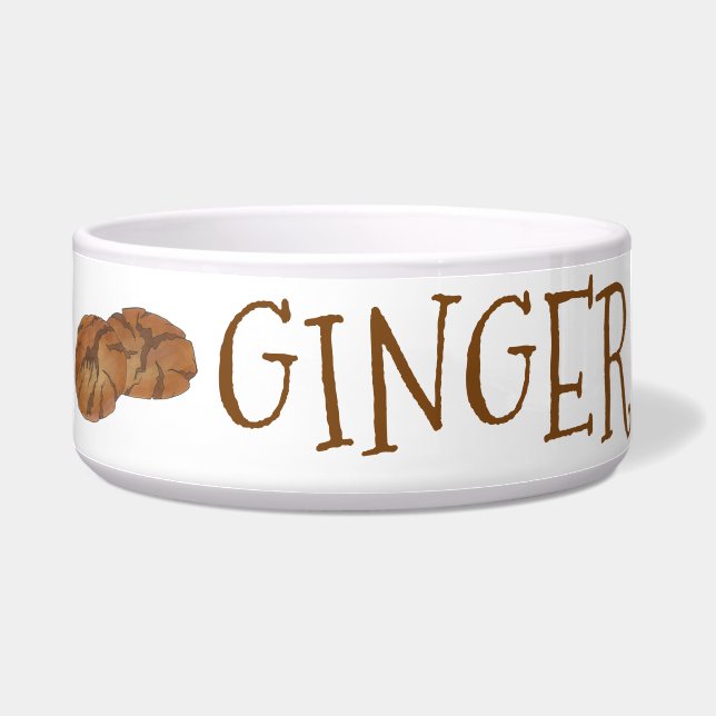 Ginger the Dog Gingersnap Nut Biscuit Cookie Voerbakje (Links)