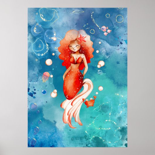 Ginger the Mermaid Poster (Voorkant)