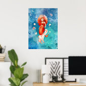 Ginger the Mermaid Poster (Thuiskantoor)