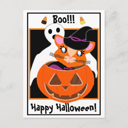 Ginger Toon Kat Boo! Briefkaart (Voorkant)