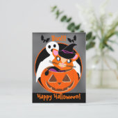 Ginger Toon Kat Boo! Briefkaart cirkels (Staand voorkant)