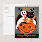 Ginger Toon Kat Boo! Briefkaart cirkels (Voorkant / Achterkant)