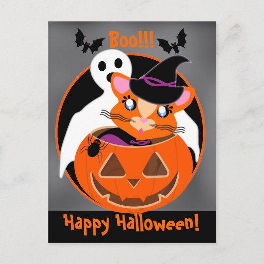 Ginger Toon Kat Boo! Briefkaart cirkels (Voorkant)