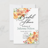 Ginger waterverf florale uitnodiging (Voorkant)