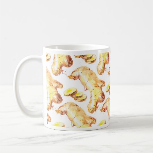 Ginger Waterverf Ginger Spice Kitchen Koffiemok (Links)