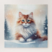 Ginger Winter Kat Legpuzzel (Verticaal)