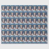 Ginger Winter Kerstkat Cadeaupapier (Vlak)
