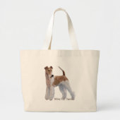 Ginger Wire Fox Terrier Grote Tote Bag (Voorkant)