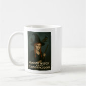 Ginger Witch met haar vliegende wasberen Koffiemok (Links)