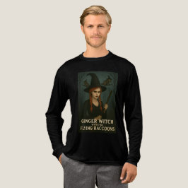 Ginger Witch met haar vliegende wasberen Tri-Blend Shirt