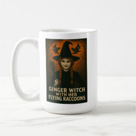 Ginger Witch met haar vliegende wasberen V2 Koffiemok