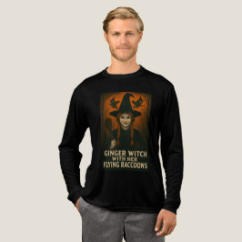 Ginger Witch met haar vliegende wasberen V2 Tri-Blend Shirt