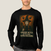Ginger Witch met haar vliegende wasberen V2 Tri-Blend Shirt (Voorkant volledig)