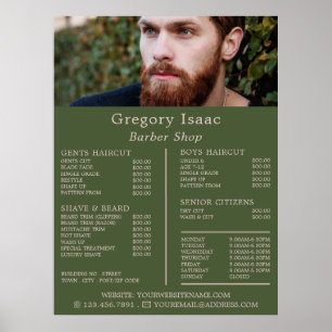 Gingerbaard Model, Herenkappers Prijslijst Poster