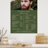 Gingerbaard Model, Herenkappers Prijslijst Poster (Keuken)