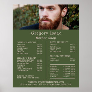 Gingerbaard Model, Herenkappers Prijslijst Poster