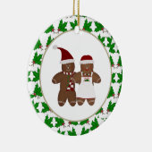 Gingerbead Couple met Holly Ornament (Rechts)