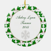 Gingerbead Couple met Holly Ornament (Achterkant)