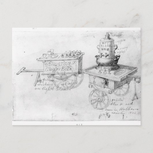 Gingerbeer en Warmteoudere wijnstallen in Briefkaart (Voorkant)