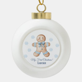 Gingerbread 1st Christmas Keramische Bal Ornament