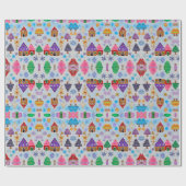 Gingerbread 2 ontwerp Holiday Wrapping Paper Cadeaupapier (Vlak)