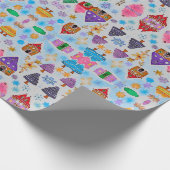 Gingerbread 2 ontwerp Holiday Wrapping Paper Cadeaupapier (Hoek)