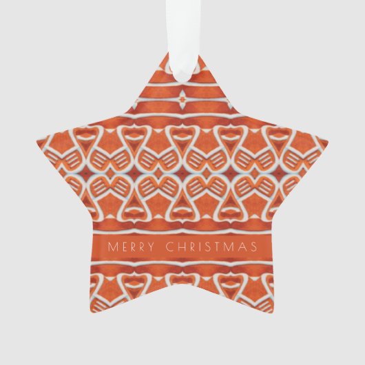 GINGERBREAD Acryl Star Ornament + Tekst (voorkant)