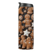 Gingerbread Army Holiday Pattern Thermosbeker (Geroteerd rechts)