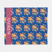 Gingerbread Baby Candy Cane Christmas Fleece Deken (Voorkant (Horizontaal))