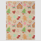 Gingerbread Baby Christmas Girft Wrapping Paper Tissuepapier (Voorkant)