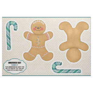 Gingerbread Baby Cut en Naai Plushie Kit Stof
