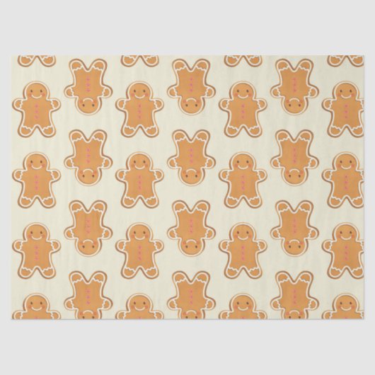 Gingerbread Baby Gift Wrapping Paper Christmas Tissuepapier (Voorkant)