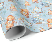 Gingerbread Baby Gingerbread Kerstboom Cadeaupapier (Rol Hoek)