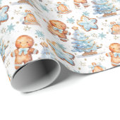 Gingerbread Baby Gingerbread Kerstboom Cadeaupapier (Rol Hoek)