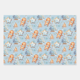 Gingerbread Baby Gingerbread Kerstboom Inpakpapier Vel