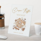 Gingerbread Baby Luier Raffle Baby shower Teken Reclamebord Met Voetstuk (Insitu)