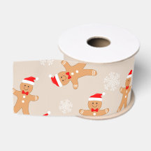 Gingerbread Baby met Kerstmuts Print