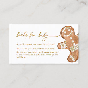 Gingerbread Baby shower Boeken voor Baby Kaart Visitekaartje