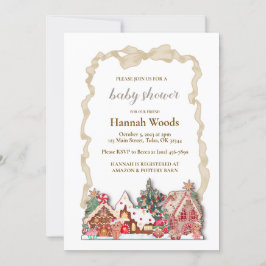 Gingerbread Baby shower Kaart