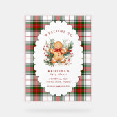 Gingerbread Baby Shower Welcome  Acryl Bord (Voorkant)