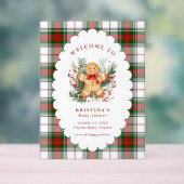 Gingerbread Baby Shower Welcome  Acryl Bord (Neutraal)