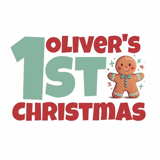 Gingerbread Baby's Eerste Kerstmis Romper