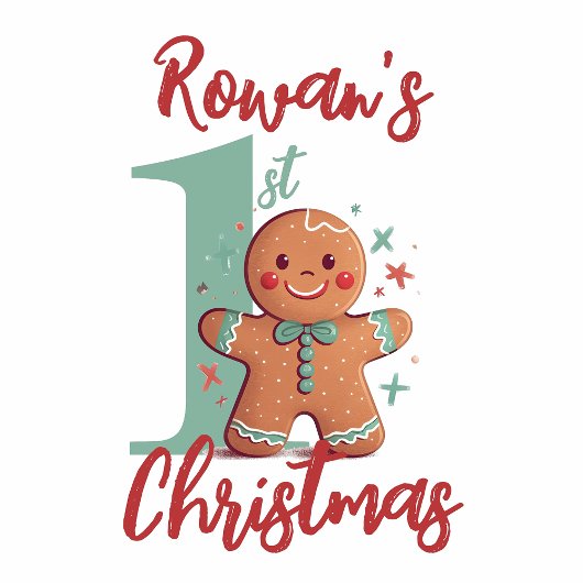 Gingerbread Baby's Eerste Kerstmis Romper