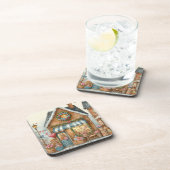 Gingerbread Bakery House Shop 3 beverage coaster Bier Onderzetter (Rechterzijde)