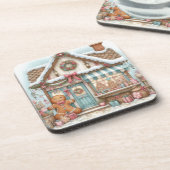 Gingerbread Bakery House Shop beverage coaster Bier Onderzetter (Linkerzijde)